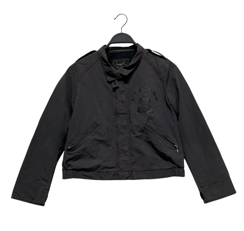 HYSTERIC GLAMOUR/Jacket/XXS/Nylon/GRY/Detroit Michigan Biker Jacket Collared Jacket Crew Neck Jacket Turtle Neck Jacket HYSTERIC GLAMOUR/Jacket/XXS/Nylon/GRY/Detroit Michigan Biker Jacket Collared Jacket Crew Neck Jacket Turtle Neck Jacket