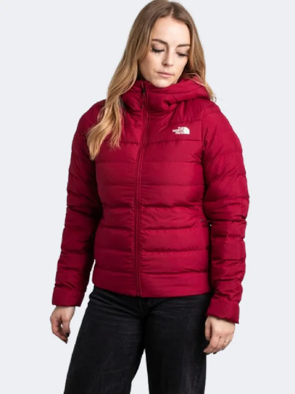 The North Face Aconcagua 3 Women Lifestyle Jacket Beetroot Notch Collar Peter Pan Collar Cowl Neck
