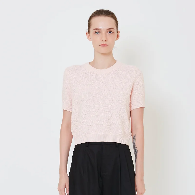 Women Textured Knit Top - Pink - SW2410167B Elegant Knit Top