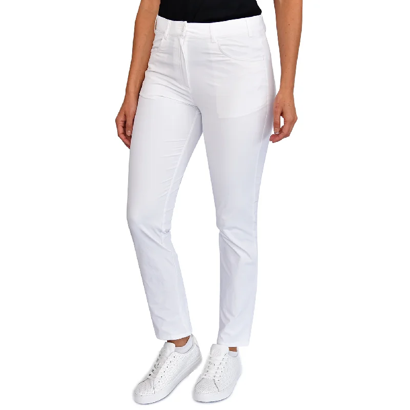 Glenmuir Women's Kaley Lightweight Stretch Performance Golf Trousers - White Trousers Harem Relaxed Fit Glenmuir Women's Kaley Lightweight Stretch Performance Golf Trousers - White Trousers Harem Relaxed Fit