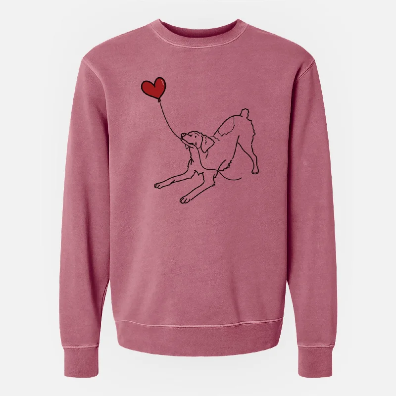 Brittany Spaniel Heart String - Unisex Pigment Dyed Crew Sweatshirt Hoodie with Hem Patch Decorative Personalized Brittany Spaniel Heart String - Unisex Pigment Dyed Crew Sweatshirt Hoodie with Hem Patch Decorative Personalized