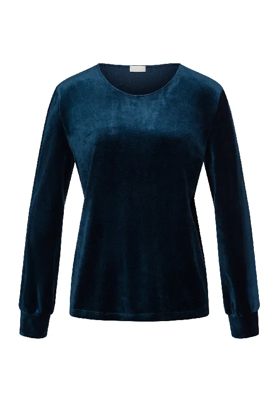 Favourites Pullover | Mystic Blue 78855-1652 Lapel Neck Sweater