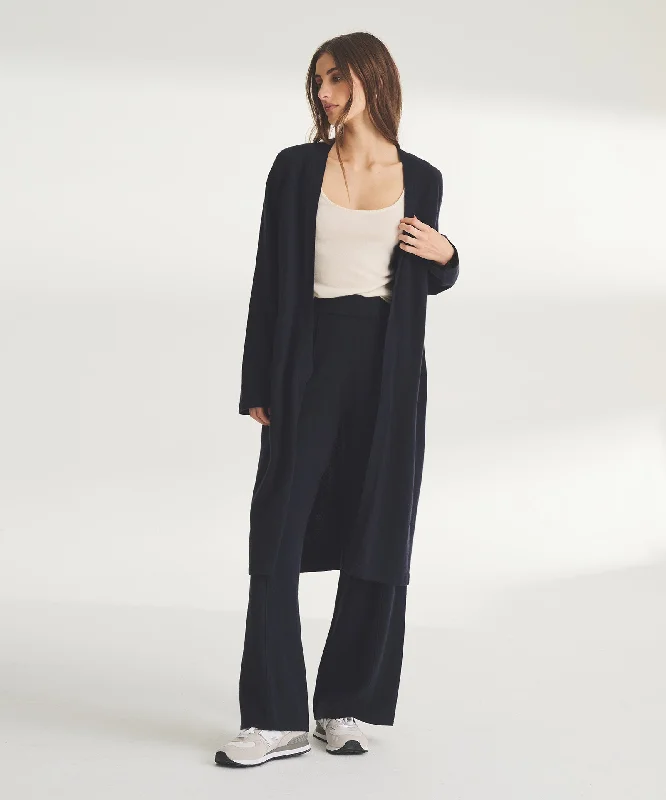 Washable Cashmere Cardigan Welt Pockets Slit Pockets Flap Pockets