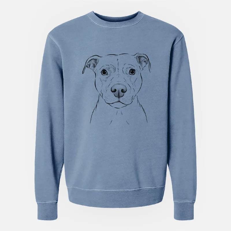 Bare Khaleesi the Pitbull - Unisex Pigment Dyed Crew Sweatshirt Hoodie with Raglan Sleeves Sporty Comfortable