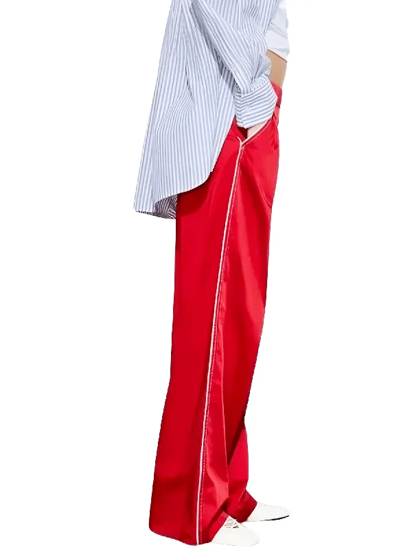 Side Zipper Straight Pant Loose Red Wide Leg Pants Jacket Fashion Streetwear Lace Jacket Ribbed Jacket Sequined Jacket Side Zipper Straight Pant Loose Red Wide Leg Pants Jacket Fashion Streetwear Lace Jacket Ribbed Jacket Sequined Jacket