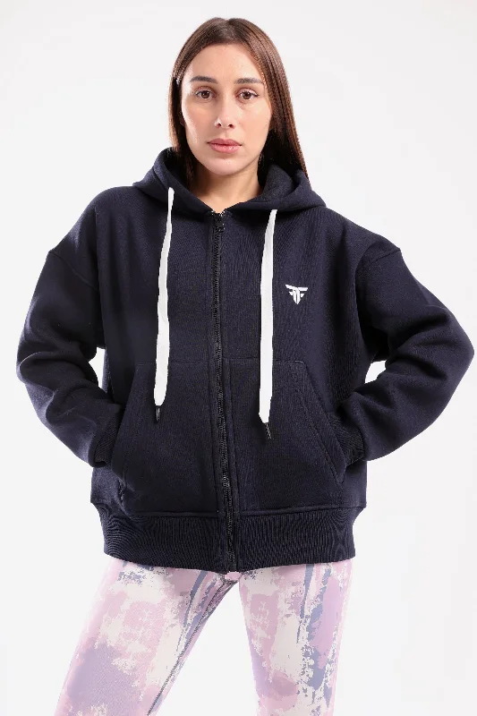 Boxy Zip Up Jacket (40062) - Fit Freak Hooded Jacket Caped Jacket Shawl Collar Jacket Boxy Zip Up Jacket (40062) - Fit Freak Hooded Jacket Caped Jacket Shawl Collar Jacket