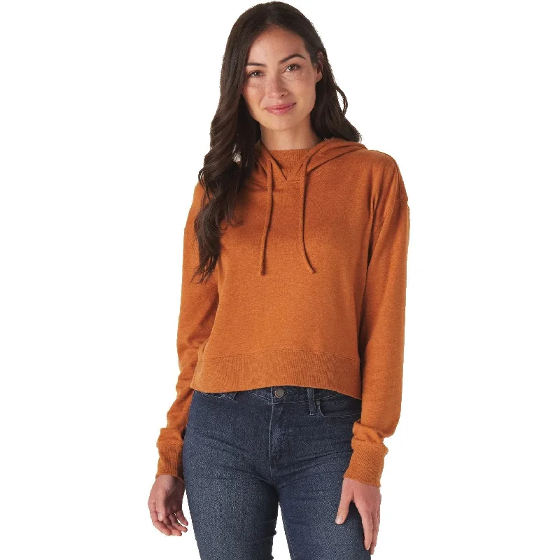 The Normal Brand Women's Puremeso Cropped Hoodie Hoodie with Slit Hem Functional Movement