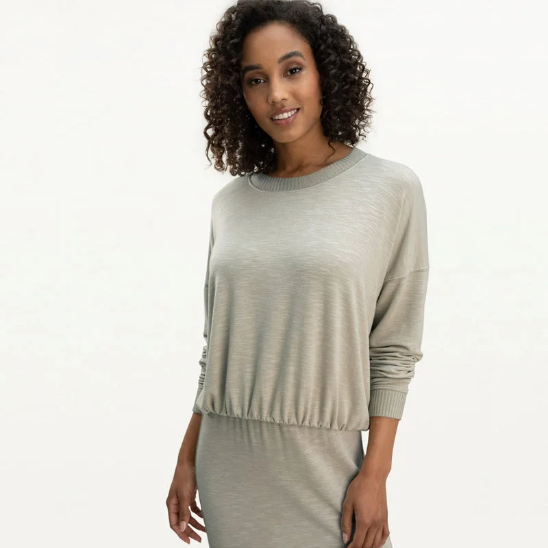 Bubble Pullover (Sand) Short Sleeve Top