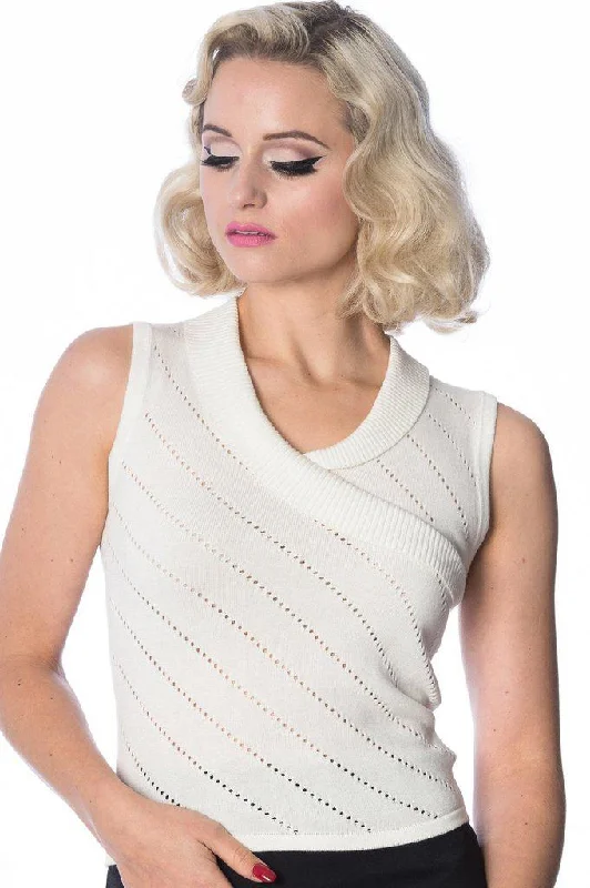 It’s A Wrap Pointelle Knit Top Eco-Friendly Knit Top