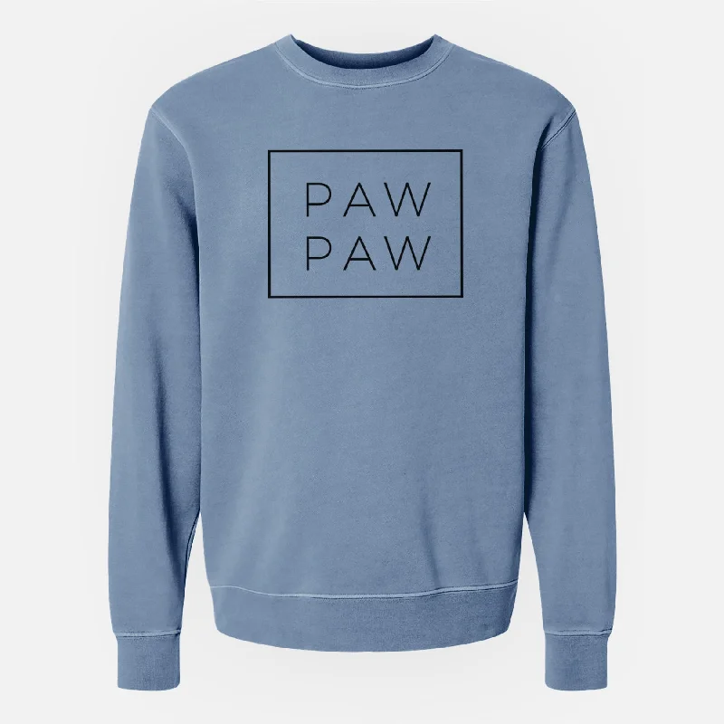 Paw Paw Boxed - Unisex Pigment Dyed Crew Sweatshirt Hoodie with Earth Tones Natural Calm