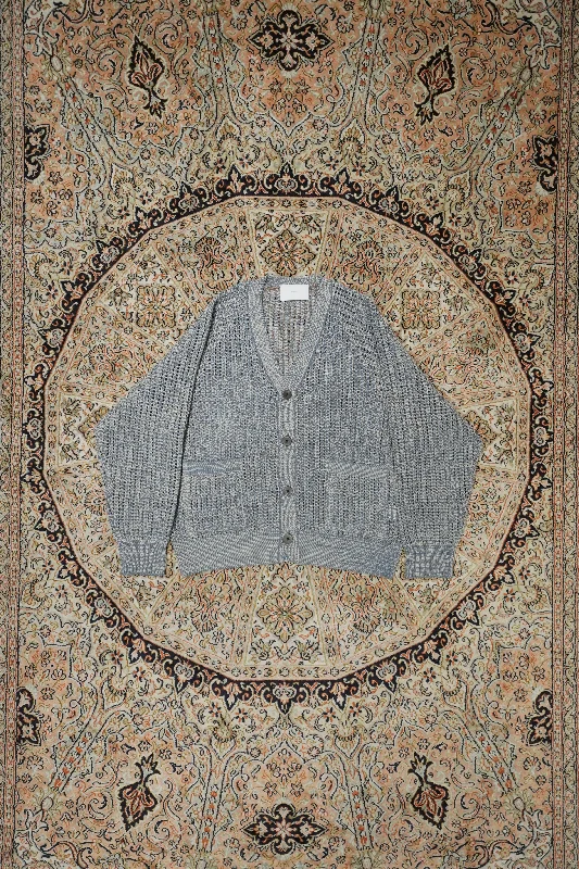SUGARHILL COTTON KNIT CARDIGAN (NAVY&BEIGE) Mesh Fabric Canvas Fabric Denim Fabric