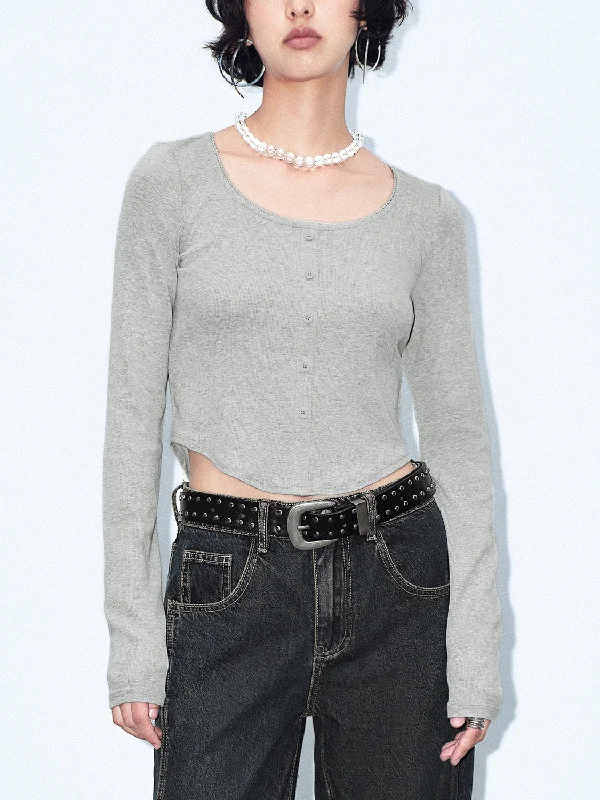 Crew Neck Knitted Cardigans Fitted Loose Oversized