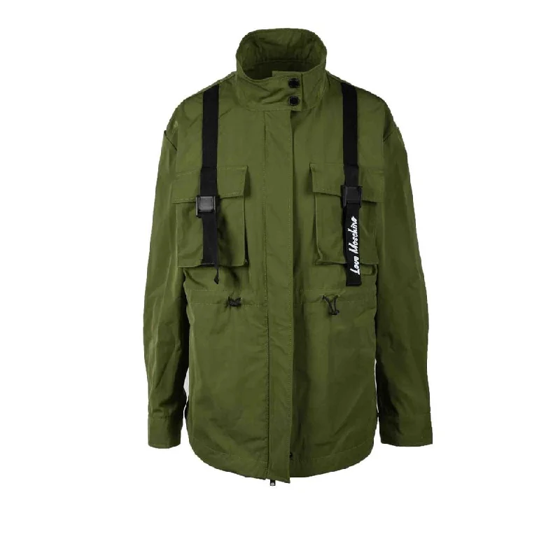 Green Polyester Jackets & Coat Fleece Jacket Down Jacket Feather Jacket