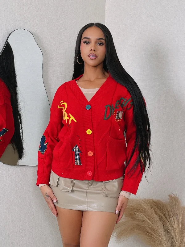 PVG644P - KNIT CARDIGAN (ONE SIZE) Mesh Cardigan Canvas Denim