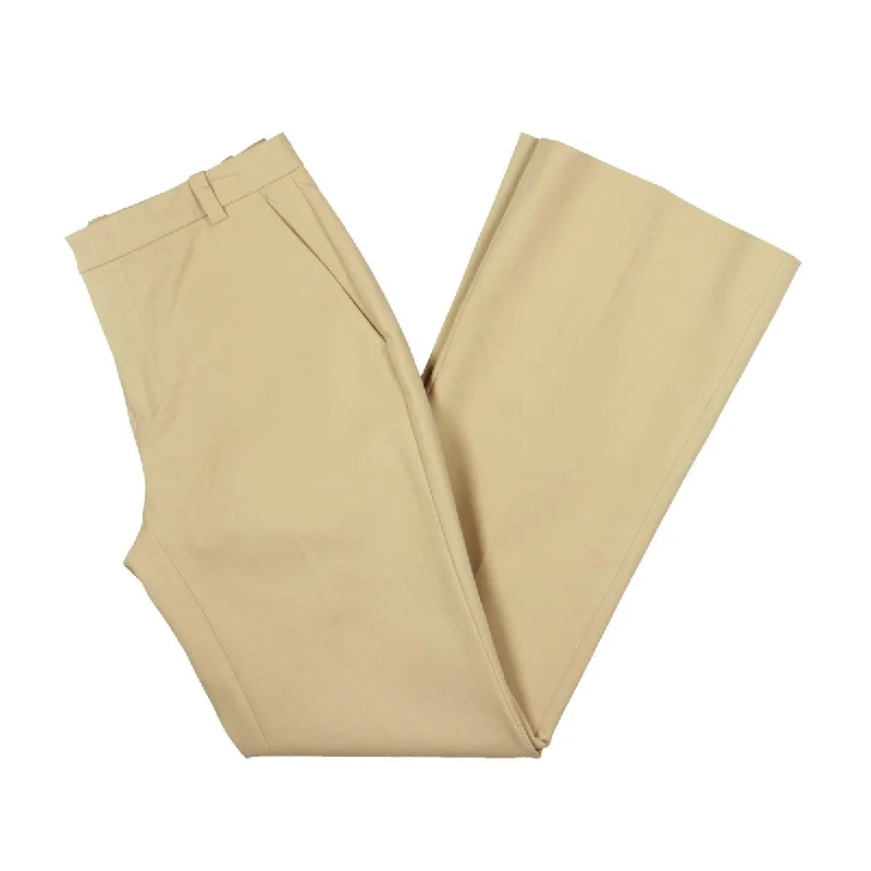 Vince Womens Low Rise Cotton Trouser Pants Trousers Formal Black