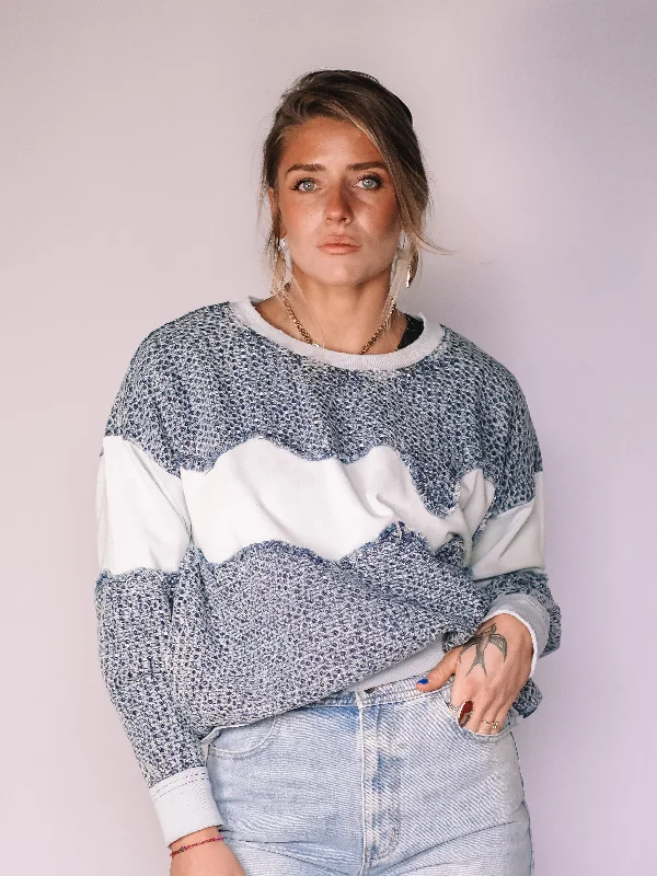 Introvert Vibe Pullover Plunging Neck Pullover