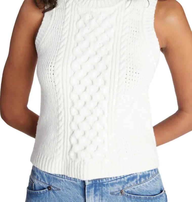Heath Knit Top In Cream Women's Knit Top