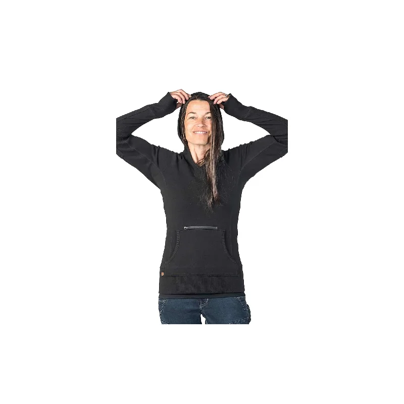 Dovetail Workwear Womens Anna Pullover Black Cowl Neck Pullover