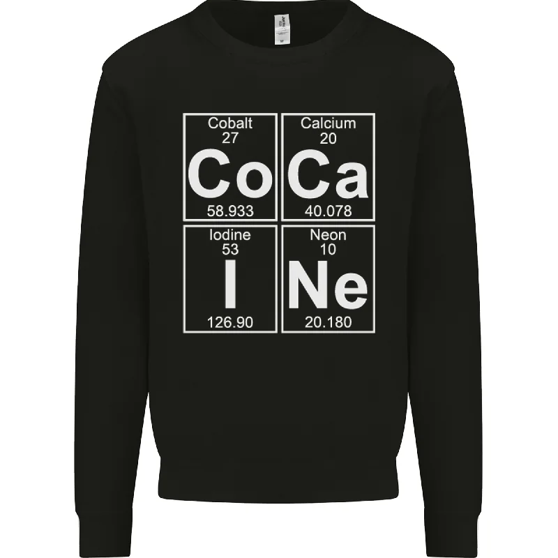 Cocaine Periodic Table Funny Drug Culture Mens Sweatshirt Jumper Hoodie with Tied Waist Feminine Flattering Cocaine Periodic Table Funny Drug Culture Mens Sweatshirt Jumper Hoodie with Tied Waist Feminine Flattering
