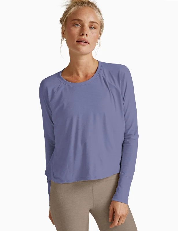 Featherweight Daydreamer Pullover - Periwinkle Cloud Heather Hooded Pullover Sweater