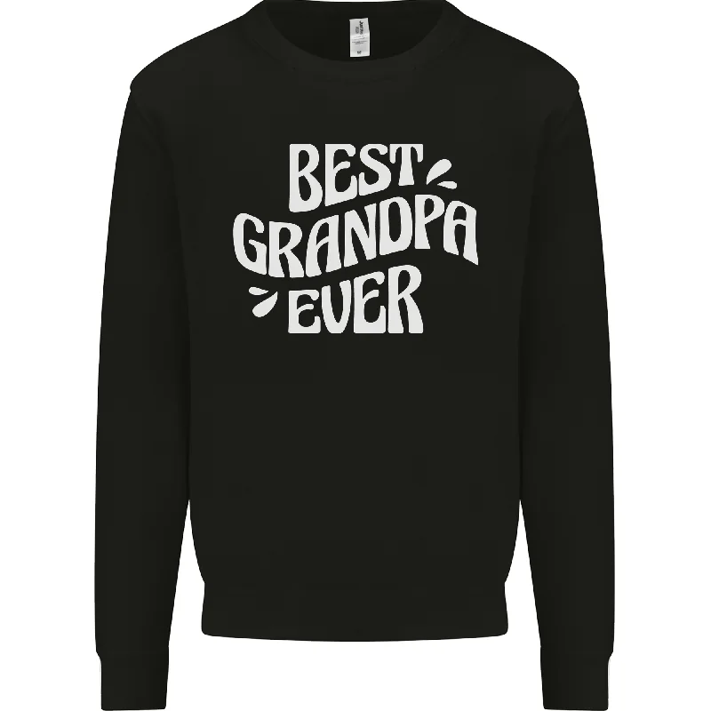 Best Grandpa Ever Grandparents Day Mens Sweatshirt Jumper Hoodie with Earth Tones Natural Calm