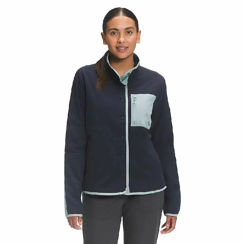 The North Face Women's Snap-Front Mountain Sweatshirt Hoodie with Hem Applique Textured Unique