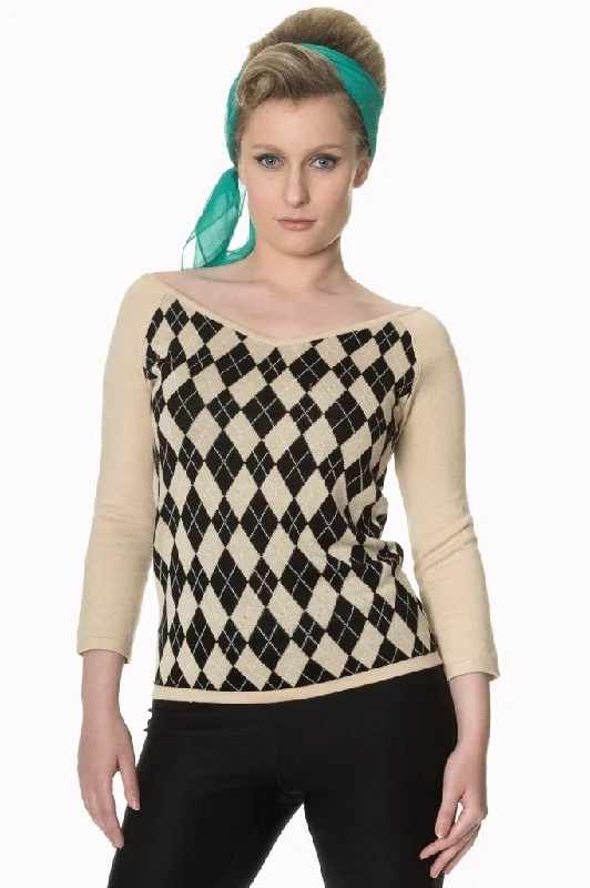 Great Heights Off Shoulder Knit Top Maximalist Knit Tee