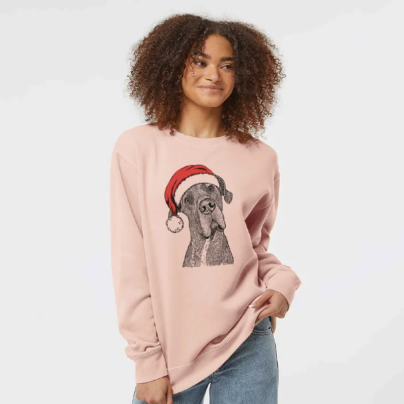 Santa River the Great Dane - Unisex Pigment Dyed Crew Sweatshirt Hoodie with Ribbed Neckline Snug Warm Santa River the Great Dane - Unisex Pigment Dyed Crew Sweatshirt Hoodie with Ribbed Neckline Snug Warm