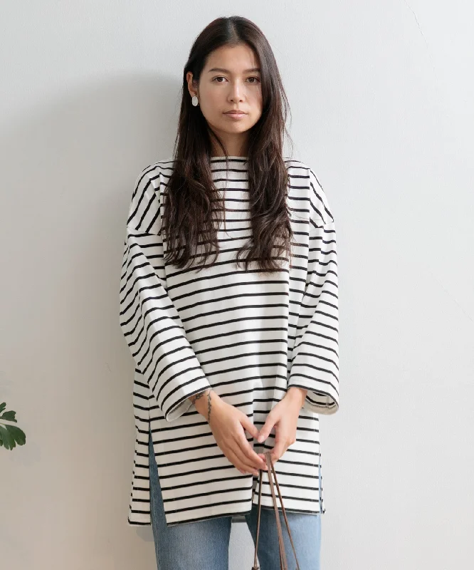 【WOMEN】ORCIVAL WIDE BOAT NECK PULLOVER Lapel Neck Sweater