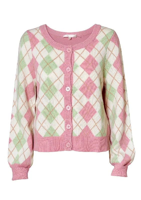 Ginny Argyle Cardigan Open Front Closed Front Wrap Front