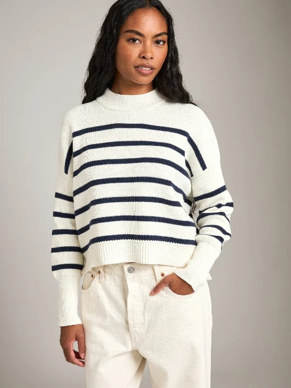 Ecru Navy Stripe