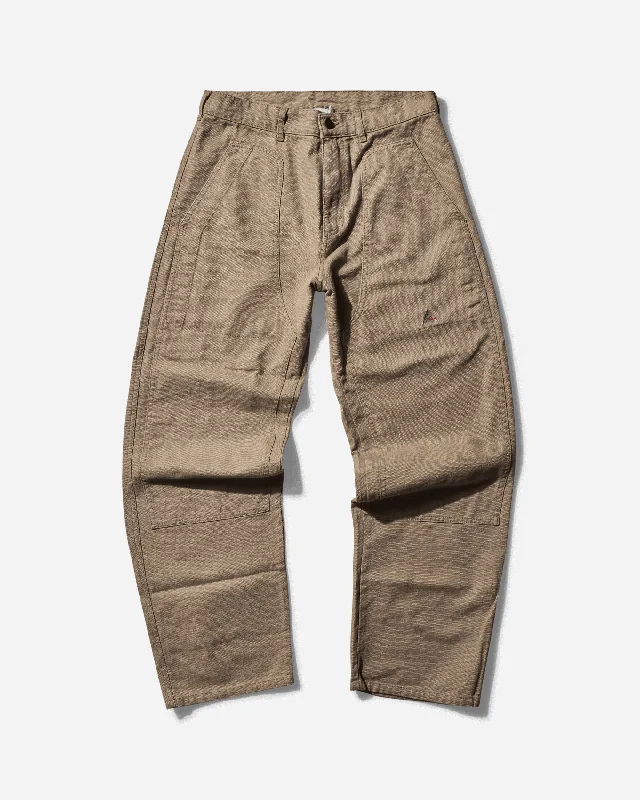Men's Canvas Cotton Trousers Taupe Trousers Floral Bohemian