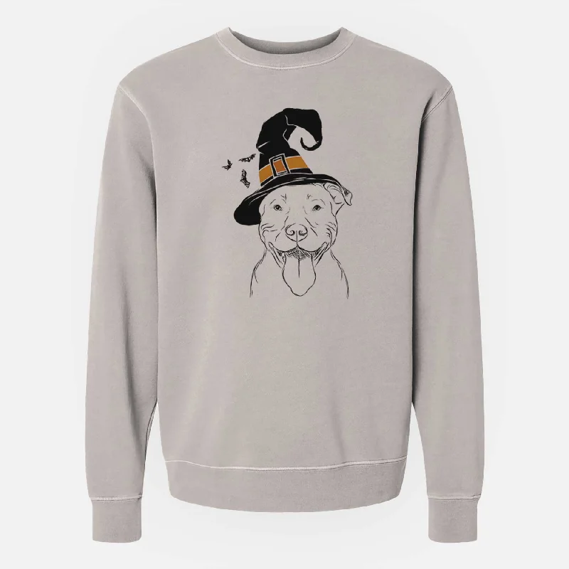Witch Major the Pitbull - Unisex Pigment Dyed Crew Sweatshirt Hoodie with Oversized Fit Loose Comfortable Witch Major the Pitbull - Unisex Pigment Dyed Crew Sweatshirt Hoodie with Oversized Fit Loose Comfortable