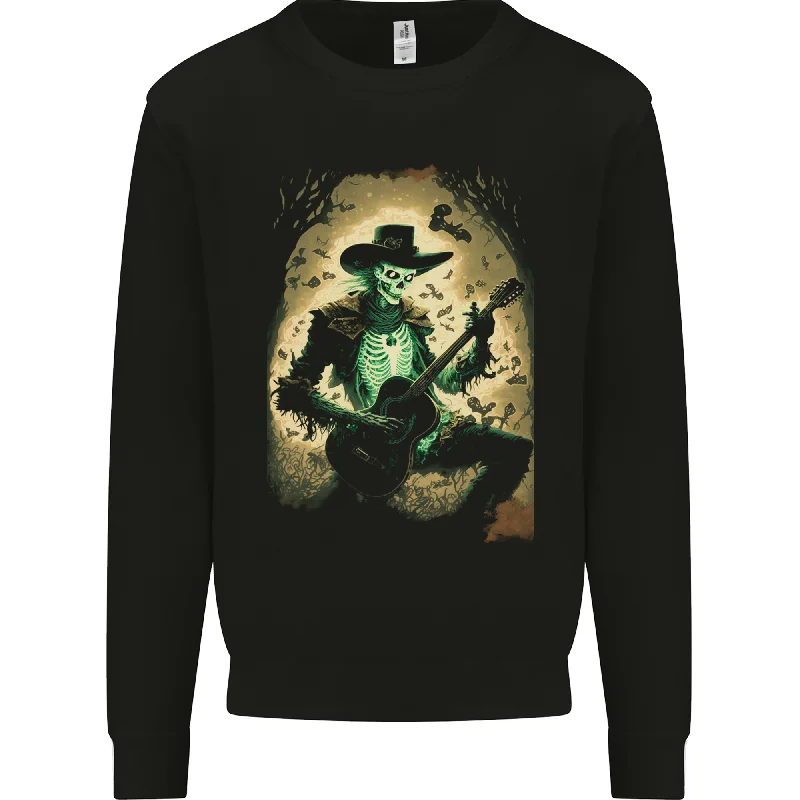 Cowboy Rock Skull Country Music Guitar Mens Sweatshirt Jumper Hoodie with Pattern Geometric Abstract Cowboy Rock Skull Country Music Guitar Mens Sweatshirt Jumper Hoodie with Pattern Geometric Abstract