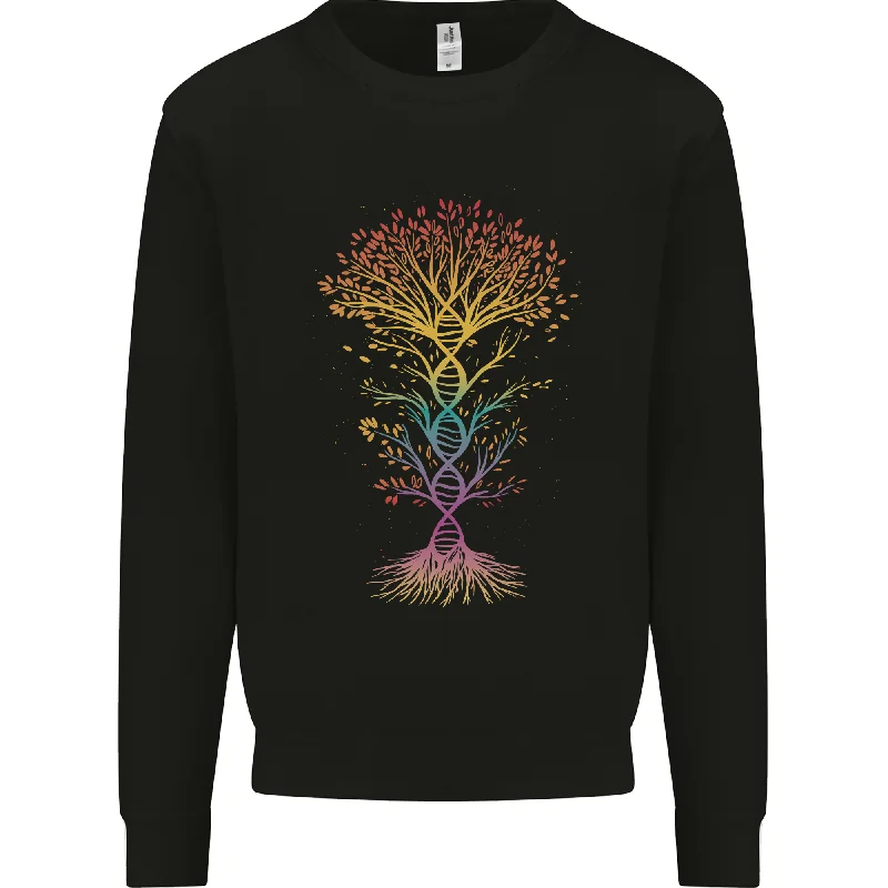 Colourful DNA Tree Biology Science Mens Sweatshirt Jumper Hoodie with Cropped Fit Short Trendy Colourful DNA Tree Biology Science Mens Sweatshirt Jumper Hoodie with Cropped Fit Short Trendy