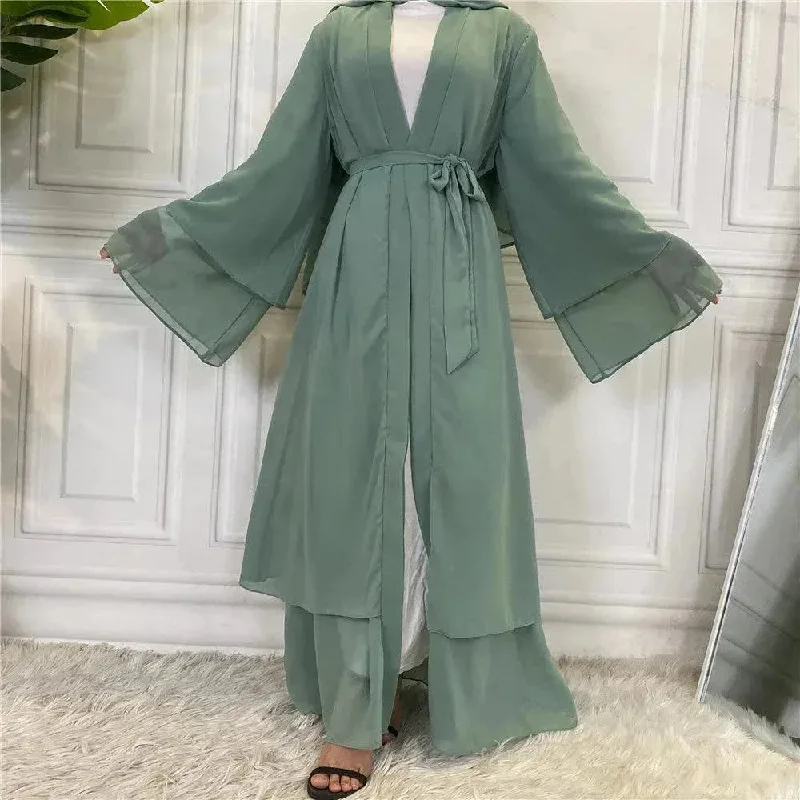 Fashionable Arab  Cardigan Chiffon Robe Terry Terry Cloth Terry Knit