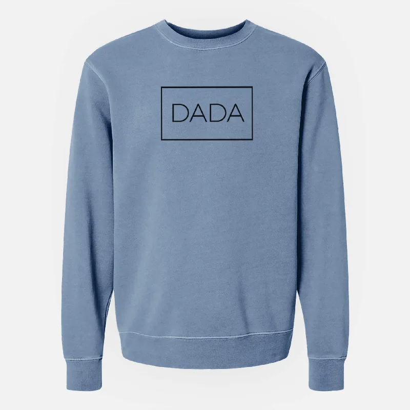 Dada Boxed - 1 Line - Unisex Pigment Dyed Crew Sweatshirt Hoodie with High Neck Warm Protective