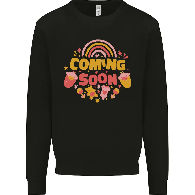 Coming Soon New Baby Pregnancy Pregnant Mens Sweatshirt Jumper Hoodie Sweatshirt Pullover Coming Soon New Baby Pregnancy Pregnant Mens Sweatshirt Jumper Hoodie Sweatshirt Pullover