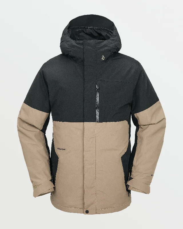 Mens L Insulated Gore-Tex Jacket - Chestnut Brown Tailored Jacket Straight Jacket A-Line Jacket