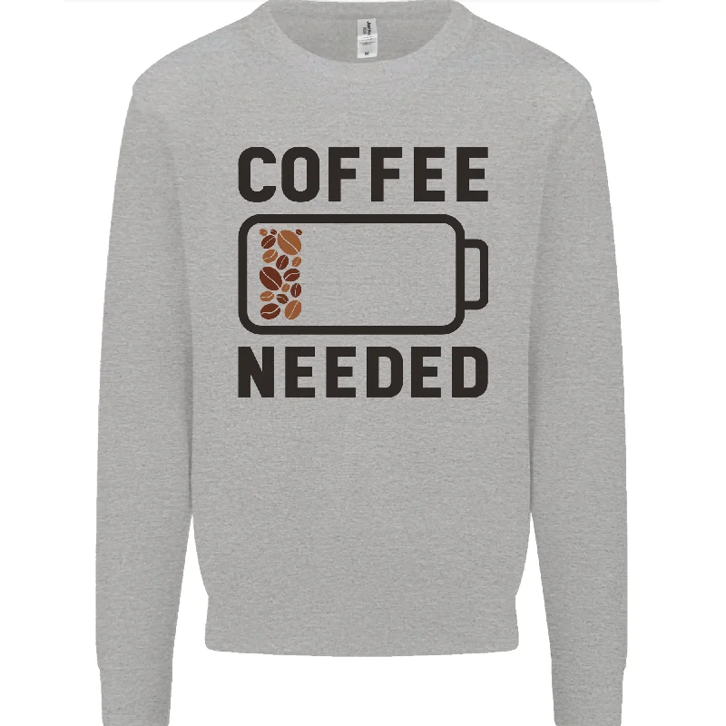 Coffee Needed Funny Addict Mens Sweatshirt Jumper Hoodie with Sequins Glamorous Eye-catching Coffee Needed Funny Addict Mens Sweatshirt Jumper Hoodie with Sequins Glamorous Eye-catching
