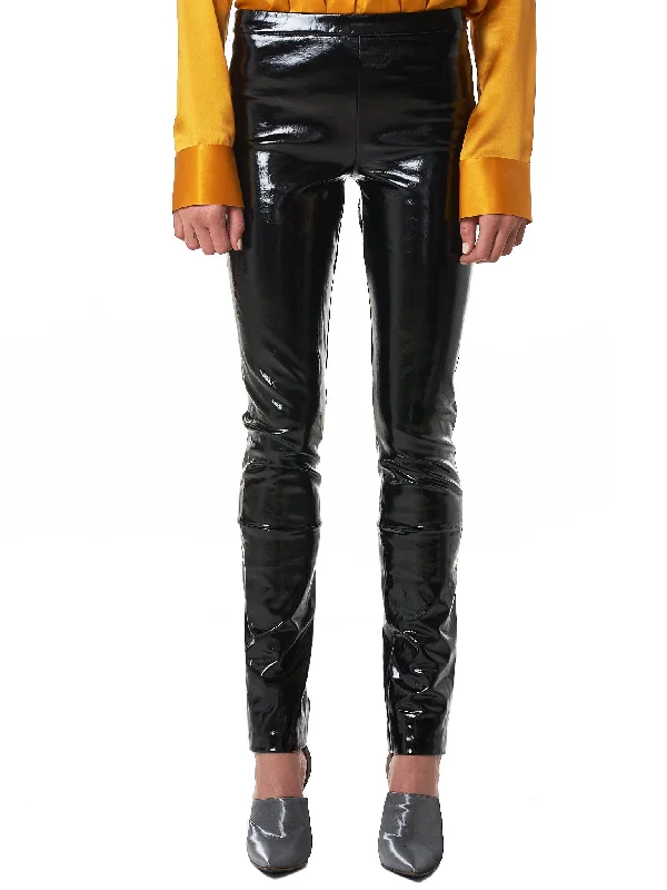 Coated Leather Trousers (184-1419-284-099) Trousers Timeless Classic