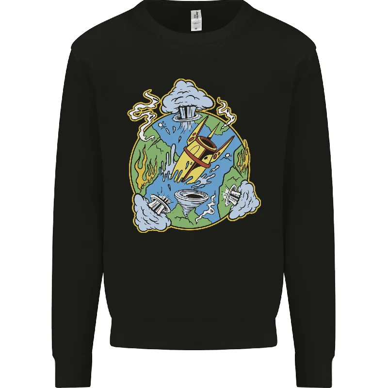 Climate Change Earth Destruction Nuclear War Mens Sweatshirt Jumper Hoodie with Tie-Dye Psychedelic Retro Climate Change Earth Destruction Nuclear War Mens Sweatshirt Jumper Hoodie with Tie-Dye Psychedelic Retro