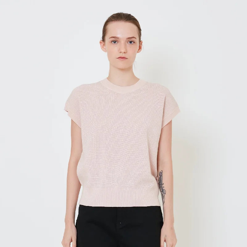 Women Knit Top - Pink - SW2410165A Summer Knit Top
