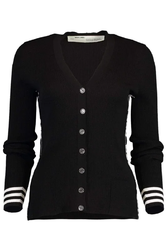 Industrial Knit Cardigan Tailored Straight A-Line