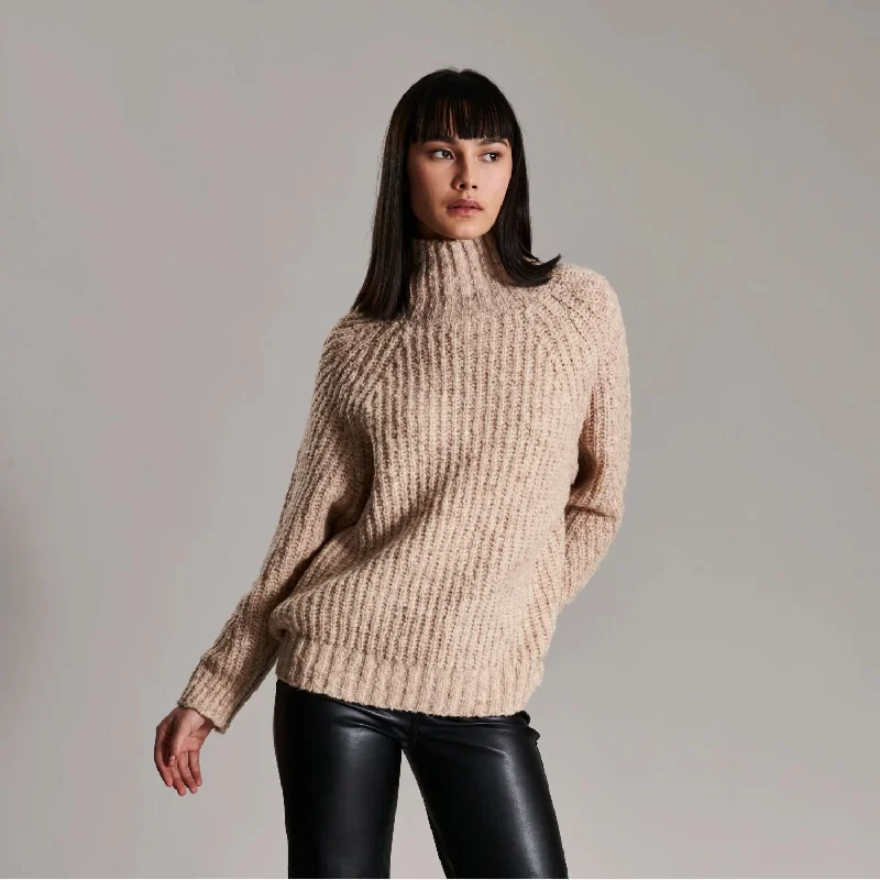 Everly Pullover (Almond) Gathered Sleeve Pullover