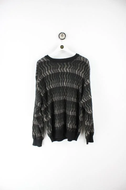 Vintage Wool Pullover (M) Bardot Neck Top