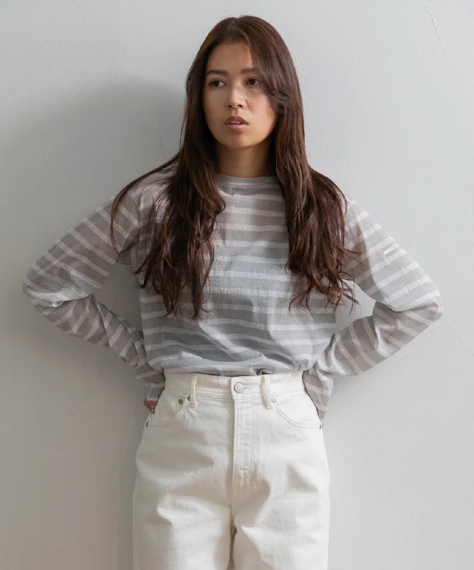 【WOMEN】ORCIVAL BOAT NECK L/S PULLOVER Oblong Neck Pullover