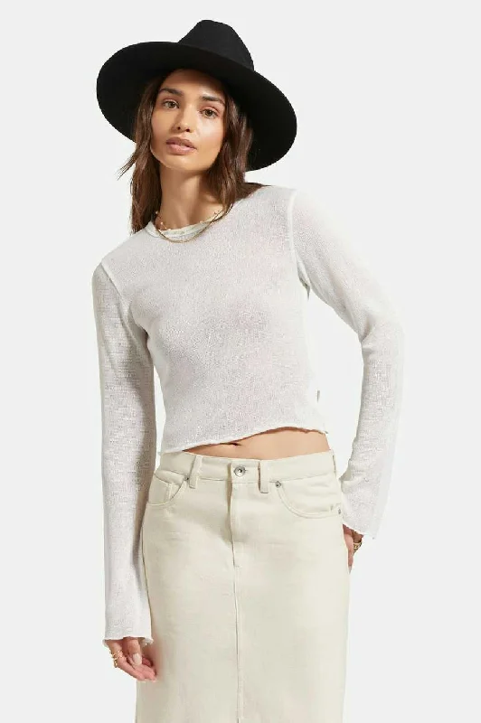Sheer Long Sleeve Knit Top Turquoise Knit Top