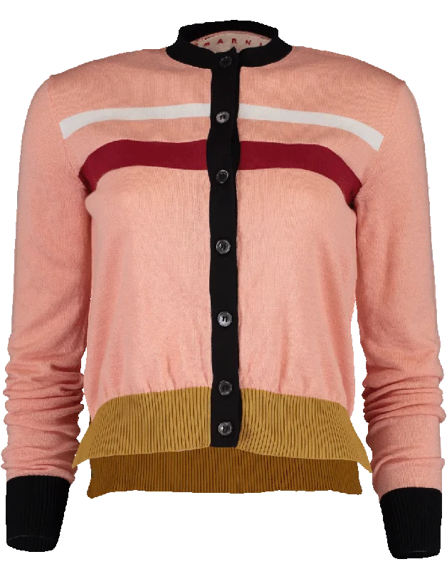 Horizontal Stripe Cardigan Fitted Loose Oversized