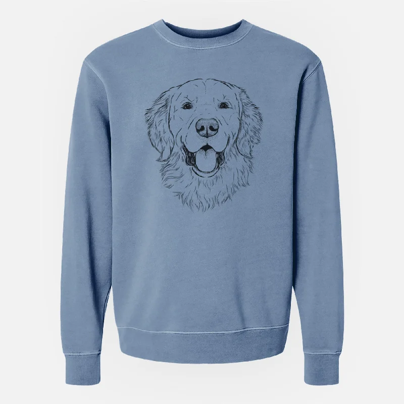 Bare Sam the Golden Retriever - Unisex Pigment Dyed Crew Sweatshirt Hoodie with Oversized Fit Loose Comfortable Bare Sam the Golden Retriever - Unisex Pigment Dyed Crew Sweatshirt Hoodie with Oversized Fit Loose Comfortable